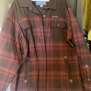 NEW Legendary Whitetails Red and Brown Plaid Lined Shirt